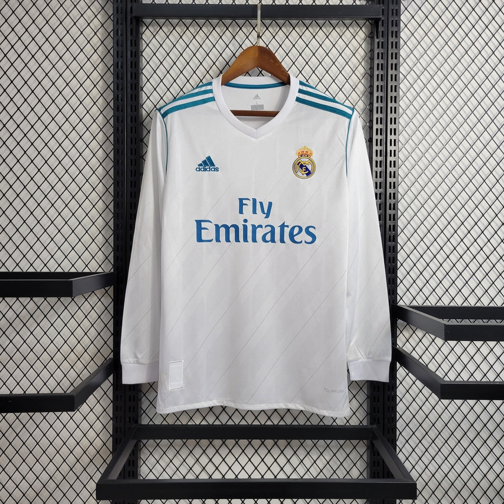 REAL MADRID HOME RETRO JERSEY 2017/18 LONGSLEEVE